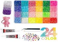 Kit Rhinestone Jelly AB Flatback 3mm, SS6 SS10 SS16 Rhinestone Berkilau untuk Dekorasi DIY Casing Ponsel, Pakaian & Pakaian Tari