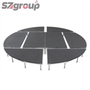 Panggung Portable dari Aluminium <span class=keywords><strong>Alloy</strong></span> & Kayu Lapis Anti Selip dengan Kaki yang Dapat Disesuaikan Tingginya, Ukuran 1,22*1,22m, untuk Acara Luar Ruangan & Konser - Product Image 3