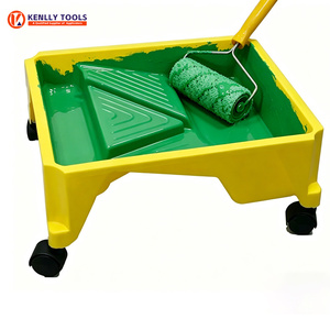 Bac à <span class=keywords><strong>peinture</strong></span> mobile de 12 pouces avec <span class=keywords><strong>roues</strong></span>, bac à <span class=keywords><strong>peinture</strong></span> en plastique robuste pour pinceaux, <span class=keywords><strong>peinture</strong></span> intérieure et extérieure - Product Image 1