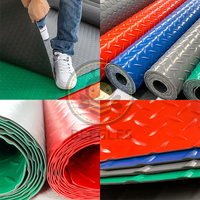 Feuille de revêtement de sol en PVC personnalisé-Tapis en vinyle antidérapant pour atelier ou remorque