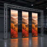 Écran LED portable P1.95 d'intérieur avec affichage défilant, support d'affichage numérique autonome, bannière déroulante pour conférences, expositions et événements