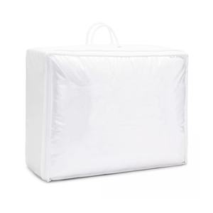 תיק 100% כותנה טבעי שמיכת אחסון לשמיכה בשקית רוכסן כפול עם ידיות - Product Image 4