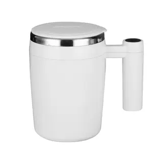 SQ198 Automatic Magnetic Self Stirring Mug Cup Logo Custom Stainless Steel Coffee Milk Stirring Cup Rechargeable Stirring Cup