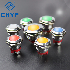 CHYF 16MM 19MM 22MM Voyant lumineux LED rouge en acier inoxydable à visser 24V IP66/IK08 pour panneau, 50000 heures - Product Image 5