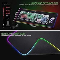 Alfombrilla de Ratón para Juegos RGB Extendida, con Carga Inalámbrica, Tamaño XL XXL, Logotipo Personalizado, Iluminación, Mapa, Impermeable, Ecológica y Natural