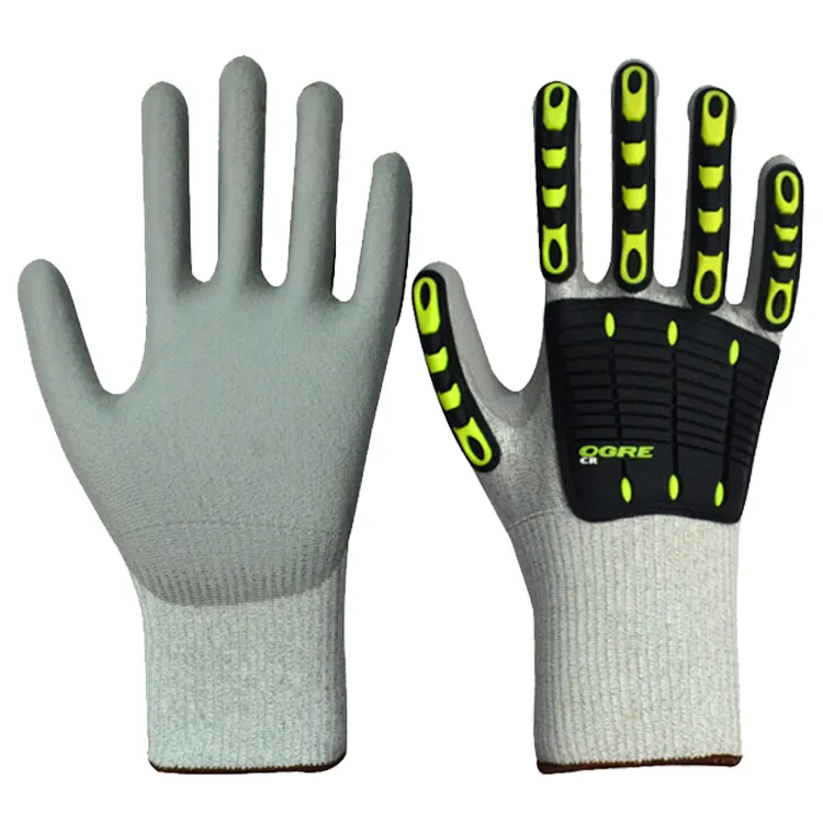 Auto mechanic china factory manufacture supply silicone grip impact latex coated durable knuckle protect mechanic work gloves
