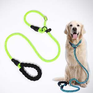 Tali anjing nilon reflektif kustom untuk pegangan nyaman besar dapat disesuaikan & tahan lama antigigit tahan gigitan tali latihan berjalan - Product Image 2