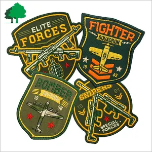 Manufacturer Designer Custom Hook & Loop Clothing Patch Machine Embroidery Patches Eagle patches