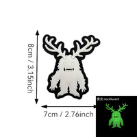Parche 3D de PVC con Diseño de Astas de Bosque, Listo para Enviar, Ideal para Mochilas y Gorras