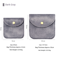 Sac à bijoux en tissu velours avec bouton, pochette de rangement haut de gamme pour bagues, colliers, pendentifs et petits accessoires, vente en gros