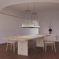 Suspension LED minimaliste italienne avec cordon élastique, design moderne, lumière blanc chaud doux 2700K, AC 85-265V