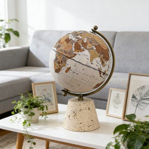 Globo Terráqueo Giratorio Vintage de 6 Pulgadas con Base de Resina y Soporte de Metal, Certificado CE ROHS, Origen China, para Hogar/Oficina, Geografía - Product Image 5