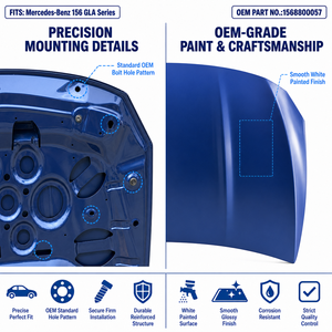 Capot moteur d'origine en aluminium démonté pour Mercedes-Benz <span class=keywords><strong>GLA</strong></span> X156 2015-2019 OE 1568800057 <span class=keywords><strong>45</strong></span> AMG Qualité Premium Certifié DOT - Product Image 4