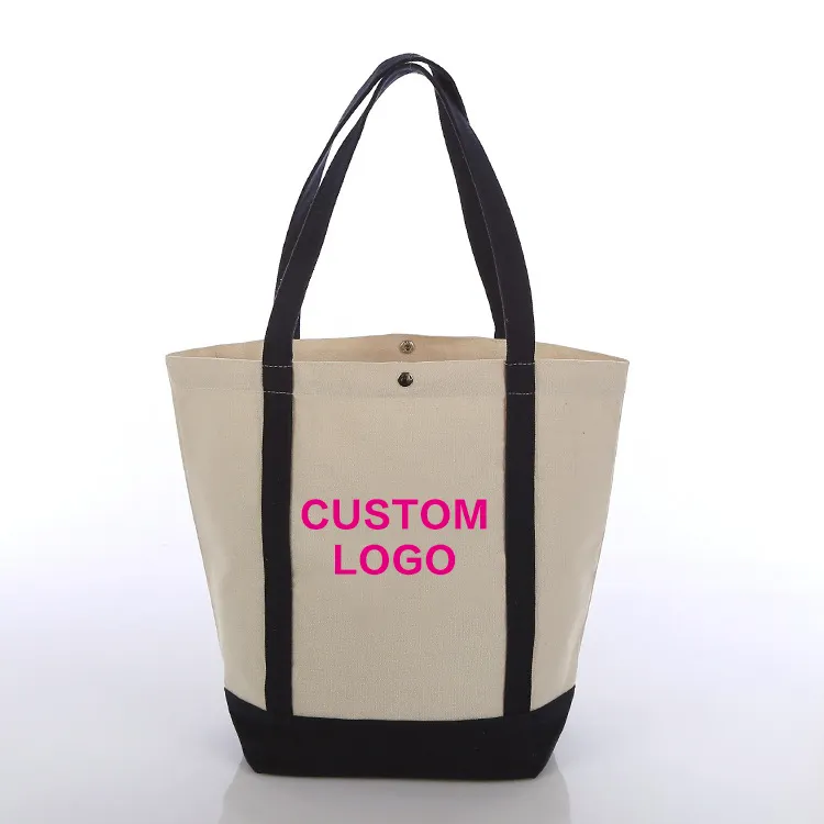 Oem Unisex Man And Women Eco Friendly Plain Reusable Shopping Bag White Tote Bag Cotton Canvas Shopping Bag Manufacturers