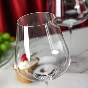 Élégant super-mince grand bol verres à vin rouge verre cristal clair gobelets à vin à tige - Product Image 4