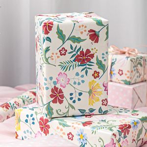 Floral Wrapping <b>Paper</b> Roll 17 In X 32.8 Ft Double Sided Recyclable Gift Craft Vintage Flower Design - Product Image 2