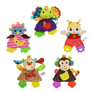 Sozzy — anneau de dentition en papier froissé, jouet pour bébé, hibou singe lion chien, couette avec animal en peluche, société de sommeil apaisant - Product Image 1