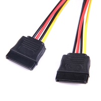 Cable de alimentación Sata de 4 pines a doble de 15 pines a buen precio Cable hembra Sata Power de 4 pines a la venta