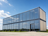 Cabine modulaire préfabriquée en kit, maison conteneur 20 pieds en acier portable pour logement, bureau ou campement sur chantier