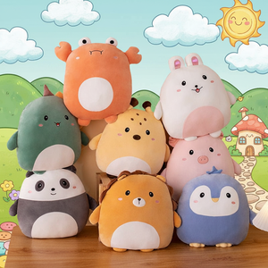 Coussin en peluche doux brodé motif dinosaure ou lion, idéal pour la chambre des filles ou le canapé – Nouvelle collection très prisée - Product Image 1