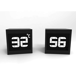 Design De Table À Rabat Petite Horloge De Table Numérique, Réveil Lampe De Table avec Horloge Led - Product Image 2