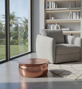 Table basse en laiton au design moderne et minimaliste avec structure en laiton durable, table centrale de luxe pour salon - Product Image 3