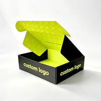 Caja de Cartón Negra Personalizada con Logotipo, Caja de Embalaje Corrugada Ecológica para Envío de Ropa