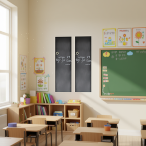 Pegatina de Pared con Diseño de Pizarra, 1.5'x6.6', 2 Rollos con Tizas para Uso Doméstico - Product Image 2