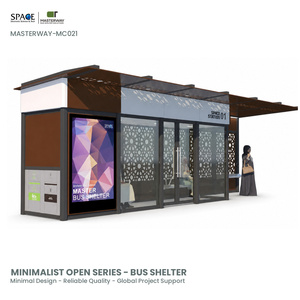 Abri de bus urbain moderne et élégant sur mesure pour les transports publics et les projets de ville intelligente - Product Image 1