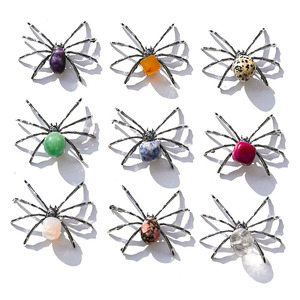 Adornos de Araña de Cristal Natural Irregular, Piedra Mineral Original, Artesanía Decorativa Personalizada, Gema Hecha a Mano - Product Image 2