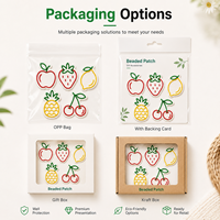 Parches de Frutas Personalizados al por Mayor, Apliques Bordados con Cuentas de Fresa, Limón y Piña para Ropa y Bolsos, Venta al por Mayor