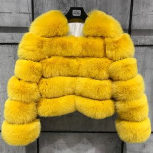 Giacca di <span class=keywords><strong>pelliccia</strong></span> all'ingrosso moda inverno caldo giacca di <span class=keywords><strong>pelliccia</strong></span> personalizzata <span class=keywords><strong>cappotto</strong></span> di <span class=keywords><strong>pelliccia</strong></span> di volpe <span class=keywords><strong>donna</strong></span> capispalla manica lunga - Product Image 6