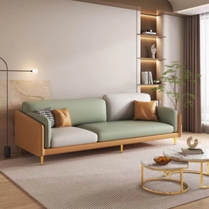 Funda Curva Moderna de Tres Plazas <span class=keywords><strong>para</strong></span> Sofá de Sala de Estar, Conjunto Modular de Tela Europea Cómoda de Estilo Italiano - Product Image 2