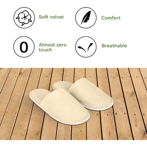 Pantuflas Desechables de Felpa Coral para Hotel y Hogar, Suela de EPE, Invierno, Viaje, Portátiles, Cómodas, Reciclables, Tamaño Viaje - Product Image 4
