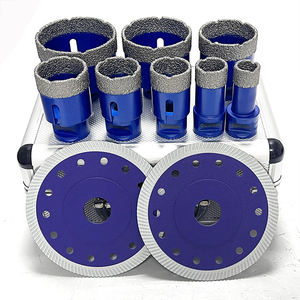 10PCS Lochschneider-Kit M14 Vakuum gelötete Diamant bohrkern bohrer mit ultra dünner 1,1-mm-Schneidscheibe für Marmor keramik fliesen - Product Image 3