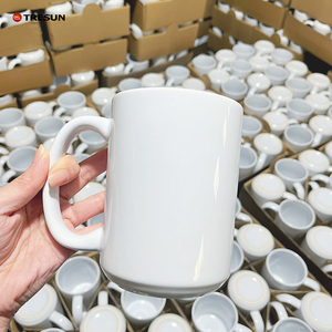 Tazas de cerámica con asa en forma de corazón recubierta de Color de porcelana de 15 Oz, taza clásica para beber, tazas de café negras por sublimación - Product Image 5