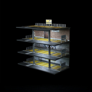 <span class=keywords><strong>Garage</strong></span> de stationnement simulé à quatre étages, modèle de scène de stationnement à l'échelle 1:64, modèle de <span class=keywords><strong>voiture</strong></span> anti-poussière, <span class=keywords><strong>rangement</strong></span> et présentoir pour modèles de voitures - Product Image 3