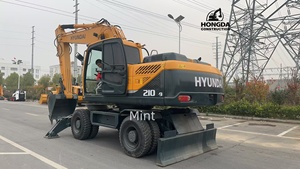 Excavadora profesional de segunda mano Hyundai Original Hyundai 210w-9 Excavadora de ruedas 21 toneladas Asequible - Product Image 6