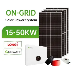 グリッド太陽エネルギーシステムで完了20Kw30Kw 50Kw 100Kw 150Kw 200Kw1MWグリッドソーラーシステムで50Kwグリッドタイドソーラーシステム