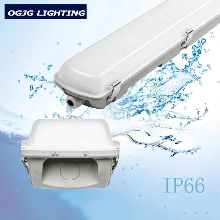 OGJG หลอดฟลูออเรสเซนต์กันน้ำ120ซม.,ไฟ Led เชิงเส้นกันความชื้นที่จอดรถ Ip66ไฟ Triproof T8