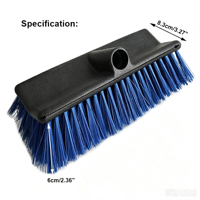 Brosse de nettoyage pour sols en béton, terrasses et patios, robuste, pour intérieur et extérieur, poils en nylon, plastique, écologique