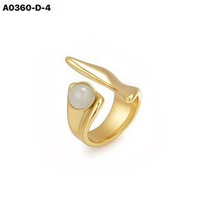 Amy Amy Fashion <b>Ring</b> <b>Gold</b> Plated Natural Stone <b>Cocktail</b> <b>Ring</b> For Women Modern Design Daily Wear Gift Jewelry A0360 - Product Image 5