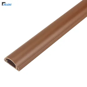 Cách nhiệt tốt nửa vòng đường cong PVC ARC tầng Cáp Trunking 18x10 mét Nâu nhựa PVC sàn Trunking