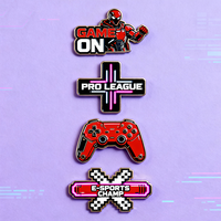 Badge en métal personnalisé pour manette de jeu, épinglette en émail Esports, thème gaming, en alliage de zinc, fabricant d'épinglettes de revers, style antique et moderne, sur mesure