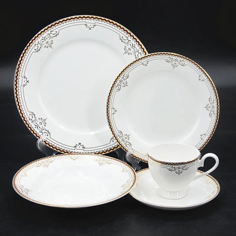 Decalcomania di alta qualità bone china set di cena