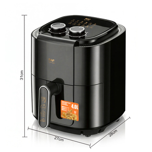 <span class=keywords><strong>Friteuse</strong></span> à air manuelle RAF 4.0L R.5373 1200W avec minuterie de 0 à 60 minutes, panier <span class=keywords><strong>facile</strong></span> à <span class=keywords><strong>nettoyer</strong></span>, cuisson à faible teneur en huile pour la préparation des repas en famille - Product Image 4