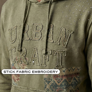 <span class=keywords><strong>Felpa</strong></span> Pullover Vintage con Stampa <span class=keywords><strong>Rock</strong></span> da Uomo Disha, Traspirante, Lavata, 100% Cotone, Vestibilità Ampia, Autunnale, Lavorazione a Maglia, Stampa Digitale, 380g - Product Image 3