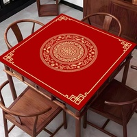 Nouveau tapis de table de mahjong carré en boue de diatomées, absorbant l'eau, antidérapant, silencieux, durable, pour jetons de poker, nappe de jeu, salle de cartes, style chinois