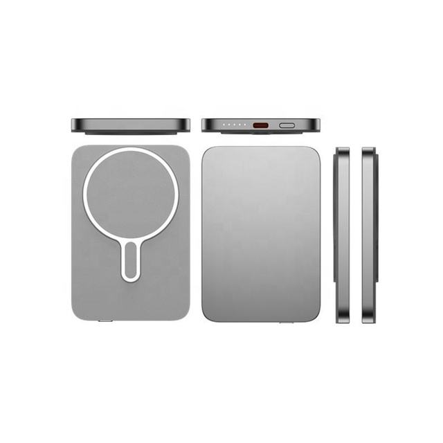 Magnetic ultra Slim Power Bank Wireless Charger Power Bank 5000mah Slim Power Bank for iphone Magnetic Charger