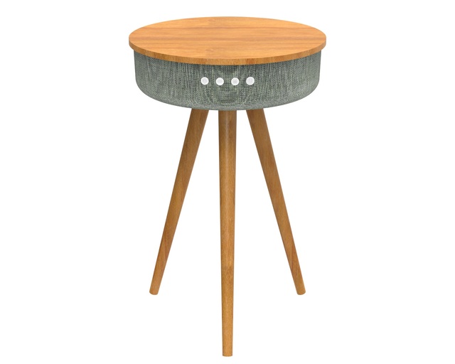 Home Wooden Coffee Table Bluetooth Speaker With QI Wireless Charging Powerbank Function